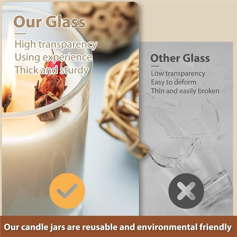 ABRU – zestaw 12 sztuk pojemni – Candle Making Jars With Lids recenzja i cena
